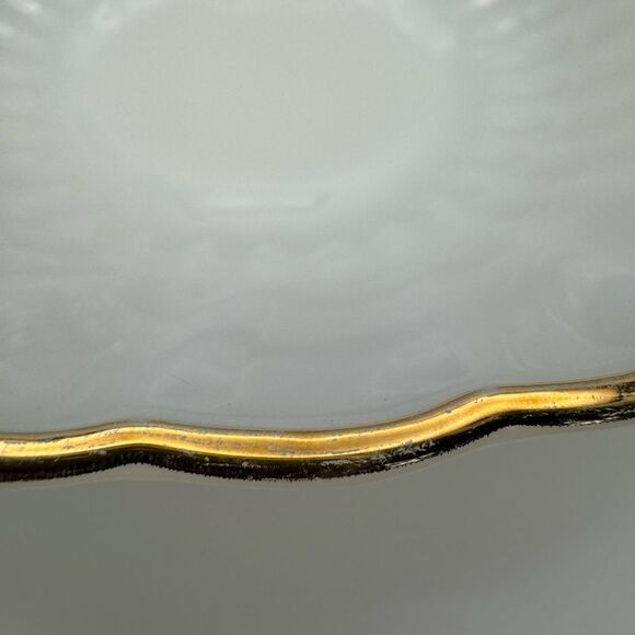 Fire King Gold Rimmed Serving Bowl - Picture 3 of 5
